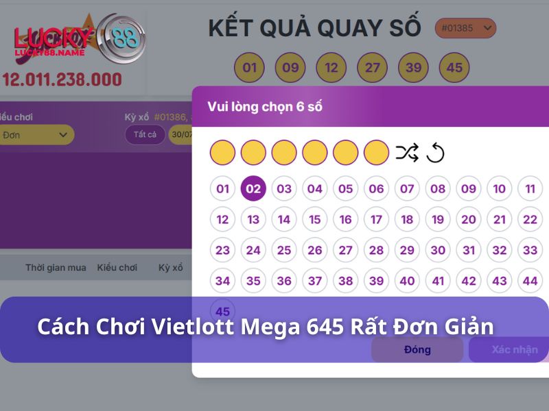 Vietlott Mega 645: Cách chơi, cơ cấu giải và mẹo chọn số dễ trúng 4 Cách chơi Vietlott Mega 645 rất đơn giản