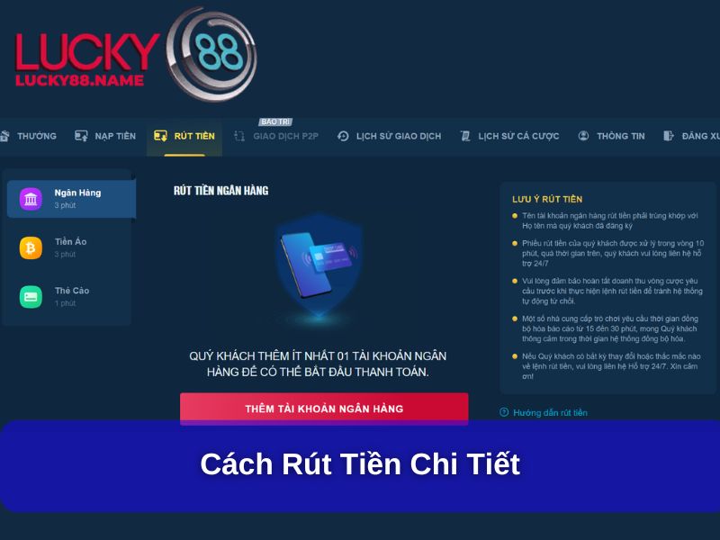 Lucky88 ⭐️ Link Vào Nhà Cái Lucky88 Update Mới Nhất 16 Cách rút tiền chi tiết