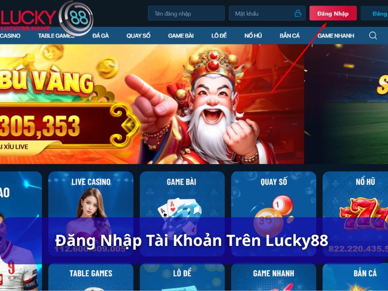 Atom – Trải nghiệm game quay spin siêu hấp dẫn tại Lucky88 4 Đăng nhập tài khoản trên Lucky88
