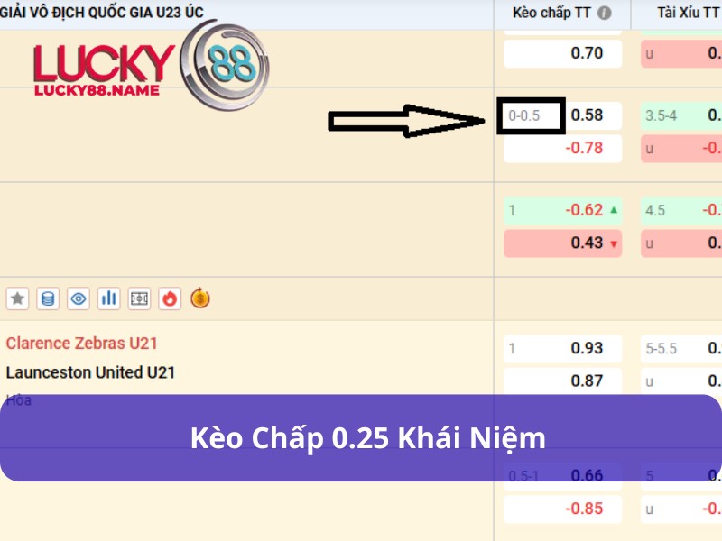 Giới thiệu kèo chấp 0.25